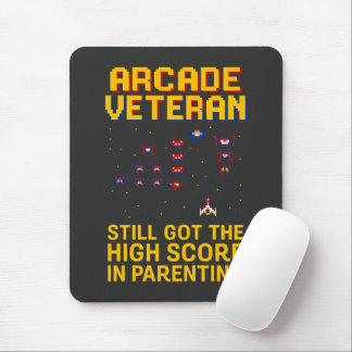 Tapis De Souris Arcade Papa Pixel Art - T-Shirt Retro Gamer