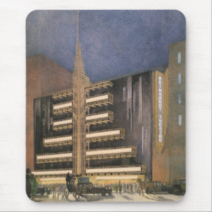 Tapis De Souris Architecture Art Déco vintage, Bâtiment à New York