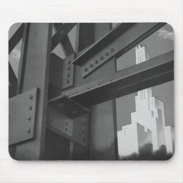 Tapis De Souris Architecture de gratte-ciel de construction en aci (Devant)