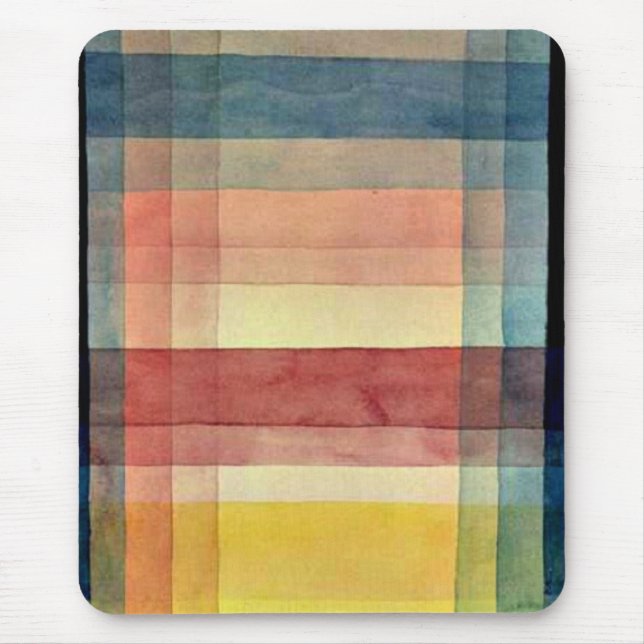 Tapis De Souris Architecture de la Plaine, art abstrait, Paul Klee (Devant)