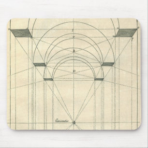 Tapis De Souris Architecture vintage, perspective d'arc de la Rena