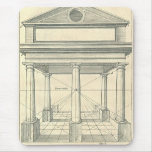 Tapis De Souris Architecture vintage, Portico romain avec Colonnes