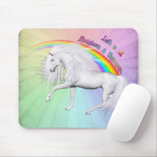 Tapis De Souris Arcs-en-ciel et licornes