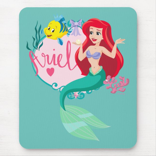 Tapis De Souris Ariel avec le nom du flet graphique (Devant)