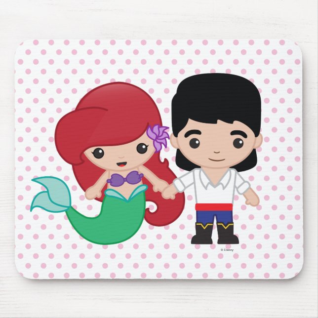 Tapis De Souris Ariel et le prince Eric Emoji (Devant)