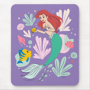 Tapis De Souris Ariel & Flounder’s Undersea Shell-abration !