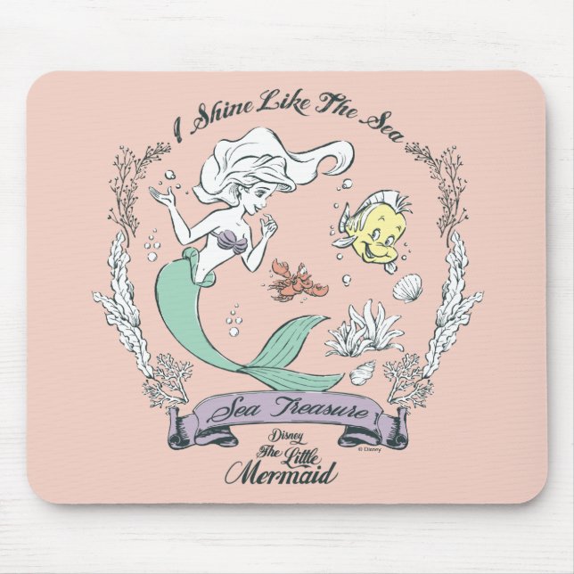 Tapis De Souris Ariel | Je brille comme la mer (Devant)