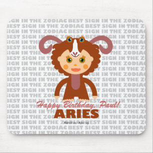 Tapis De Souris Aries Zodiac pour les enfants