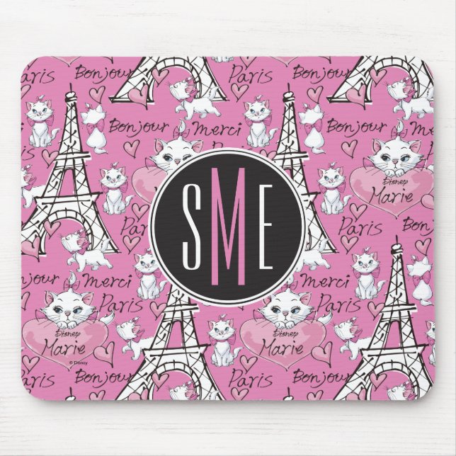 Tapis De Souris Aristocats | Monogram Marie Paris Motif (Devant)
