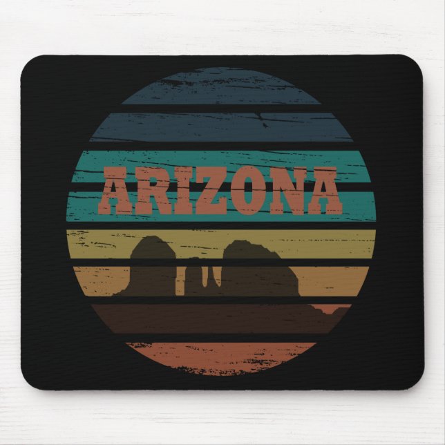 Tapis De Souris arizona coucher de soleil vintage paysage az (Devant)
