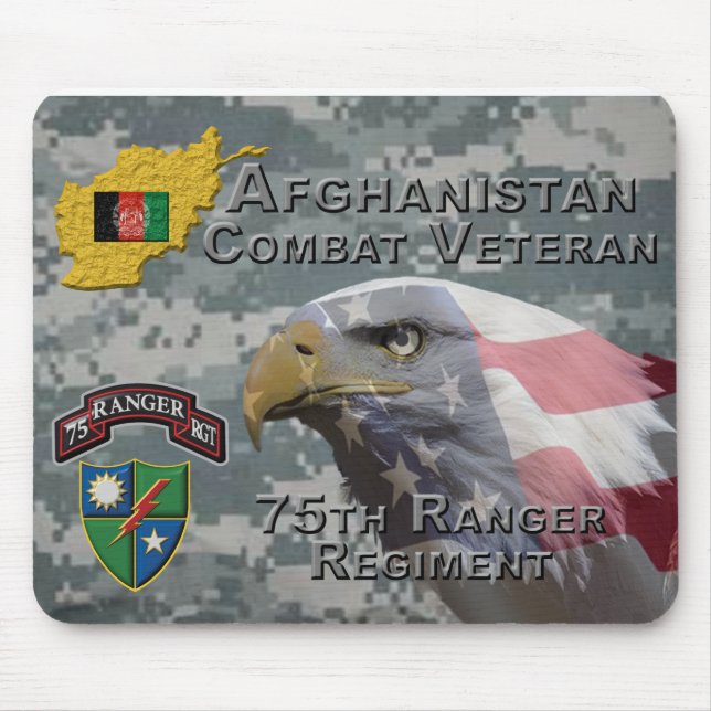 Tapis De Souris Armée afghane de combat 75e régiment de Rangers (Devant)
