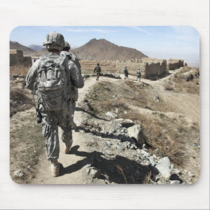 Tapis De Souris Armée nationale afghane et soldats des USA