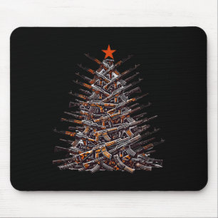 Tapis De Souris Armes De Noël Arbre Drôle Noël 2024 Cadeaux Pour A