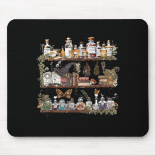 Tapis De Souris Armoire d'apothicaire Herbes Botanique Sorcière My