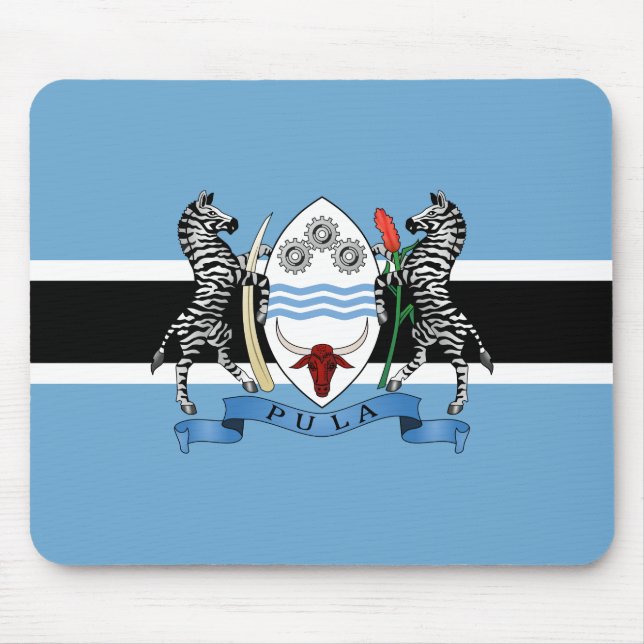 Tapis De Souris Armoiries du Botswana/ Plaque de souris à drapeau (Devant)
