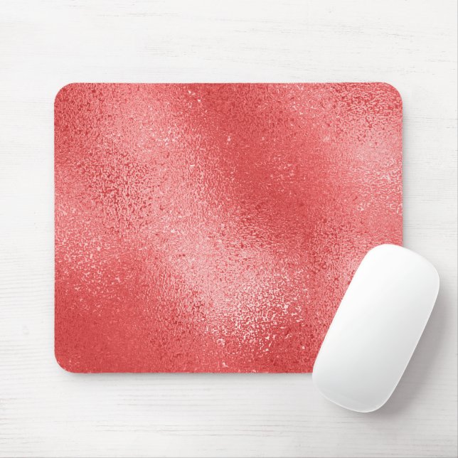 Tapis De Souris Arrière - plan abstrait rouge chatoyant (Avec souris)