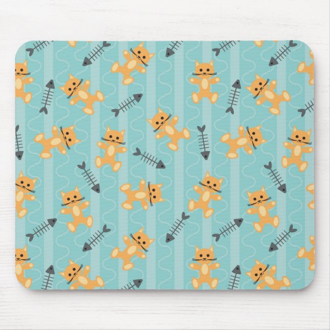 Tapis De Souris arrière - plan avec des chats (Devant)