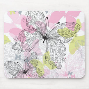 Tapis De Souris Arrière - plan avec le papillon