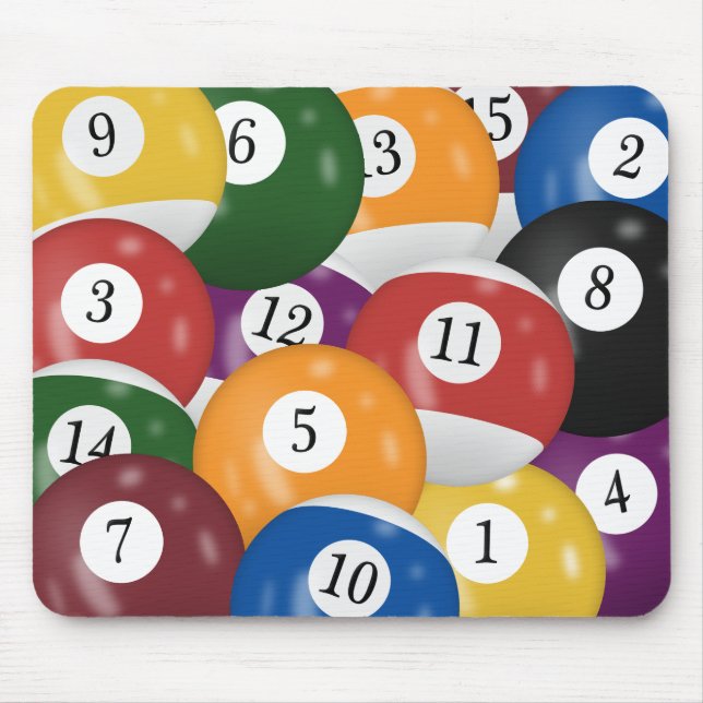 Tapis De Souris Arrière - plan Billiard Balls (Devant)