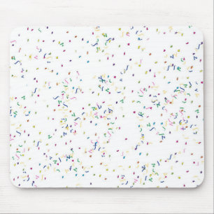 Tapis De Souris Arrière - plan blanc Confetti