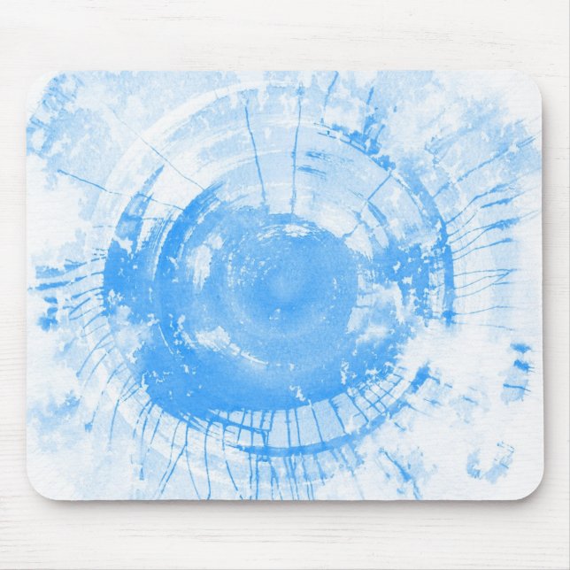 Tapis De Souris Arrière - plan bleu abstrait d'aquarelle, texture (Devant)