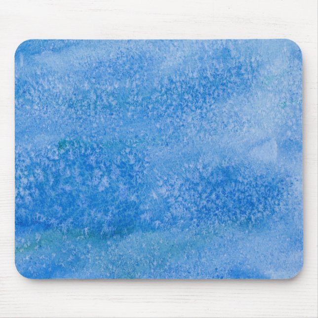 Tapis De Souris Arrière - plan bleu d'aquarelle (Devant)