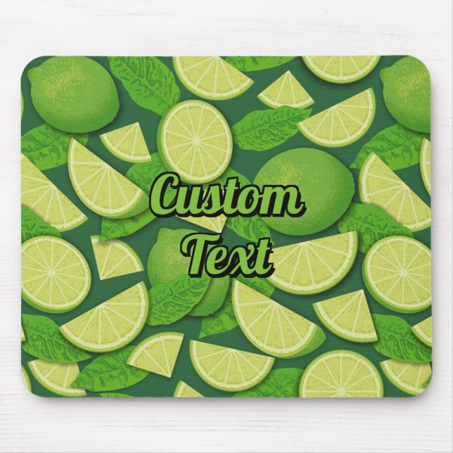 Tapis De Souris Arrière - plan de citron vert (Devant)