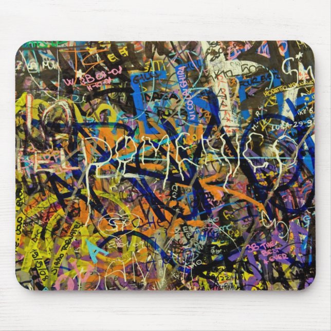 Tapis De Souris Arrière - plan de graffiti (Devant)