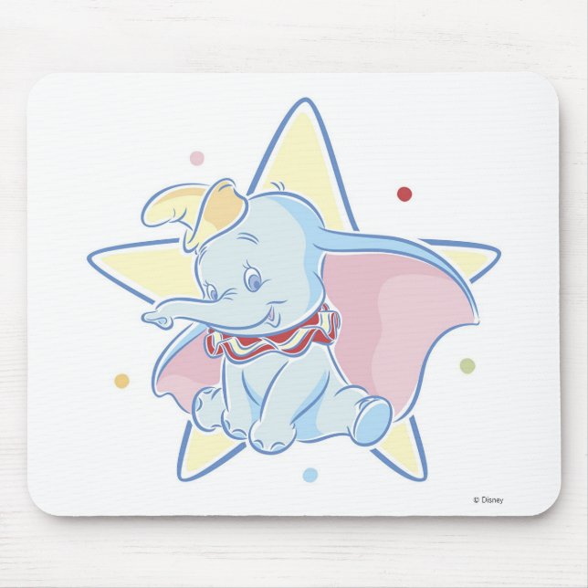 Tapis De Souris Arrière - plan de la star de salon Dumbo (Devant)