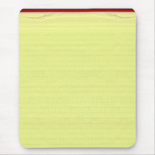 Tapis De Souris Arrière - plan de papier d'école jaune