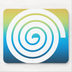 Tapis De Souris Arrière - plan en spirale de couleur de Whaite