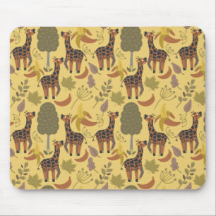 Tapis De Souris Arrière - plan jaune motif sans soudure