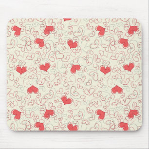 Tapis De Souris Arrière - plan mignon de coeurs