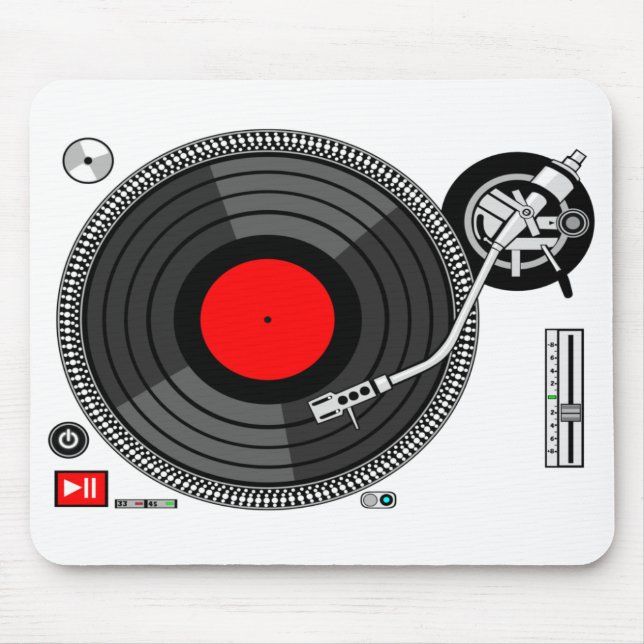 Tapis De Souris Arrière - plan Mousepad de Tourne-disque du DJ (Devant)