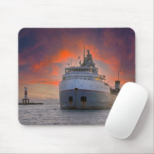 Tapis De Souris Arrivée De Freighter À Holland Harbour