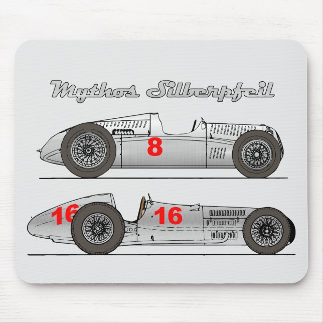 Tapis De Souris Arrow en argent vieux Allemagne 1939 Auto-Union (Devant)