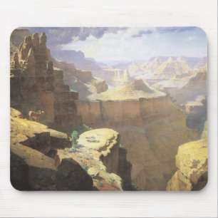 Tapis De Souris Art américain vintage de l'Ouest, Grand Canyon par
