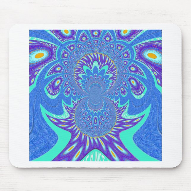 Tapis De Souris Art bleu moderne (Devant)