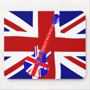 Tapis De Souris Art britannique 2 de guitare d'Union Jack