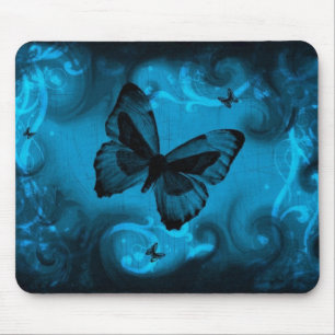 Tapis De Souris art coloré bleu de vecteur de papillon