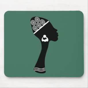Tapis De Souris Art contemporain abstrait de femme africaine moder