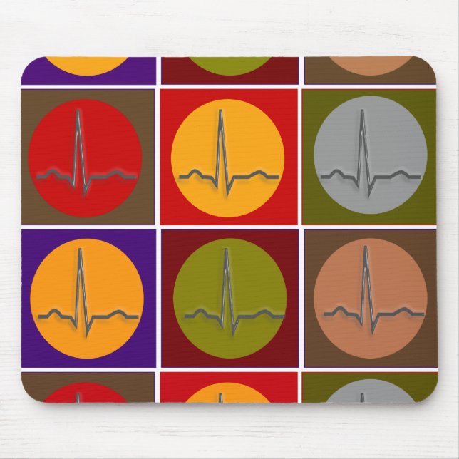 Tapis De Souris Art de bruit cardiaque de QRS (Devant)