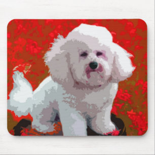 Tapis De Souris Art de bruit de Bichon Frise Mousepad