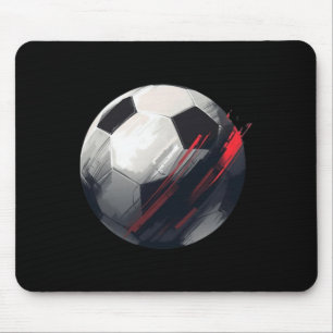 Tapis De Souris Art de coup de pinceau de football abstrait Ll 