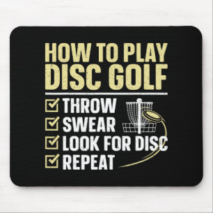 Tapis De Souris Art de golf à disque cool pour hommes femmes enfan