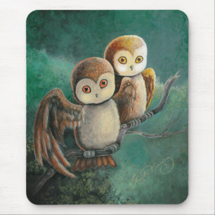 Tapis De Souris Art de hibou d'amis de hibou