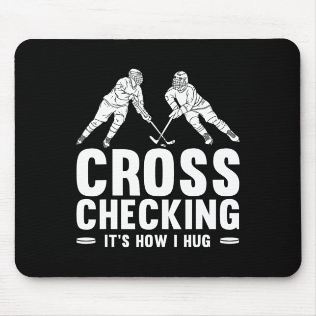 Tapis De Souris Art De Hockey Sur Glace Amusant Pour Hommes Femmes (Devant)
