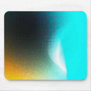 Tapis De Souris Art de maille de dégradé abstrait turquoise orange