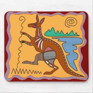 Tapis De Souris Art de rayon X de kangourou