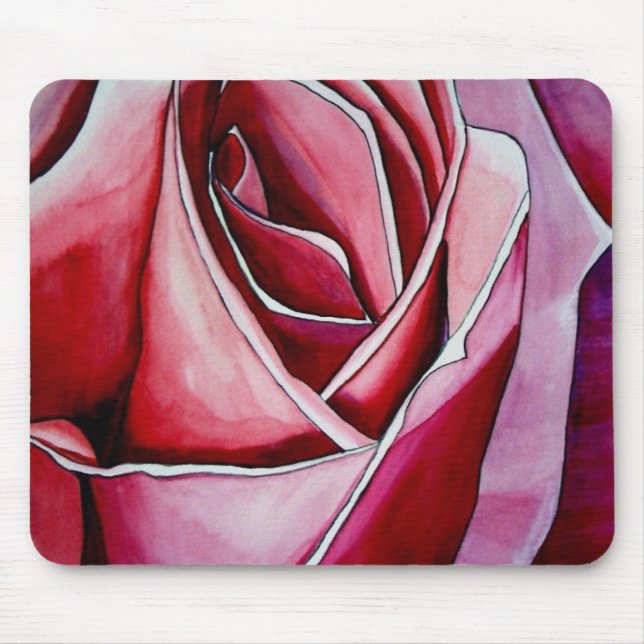 Tapis De Souris Art de rose abstrait macro original rose (Devant)